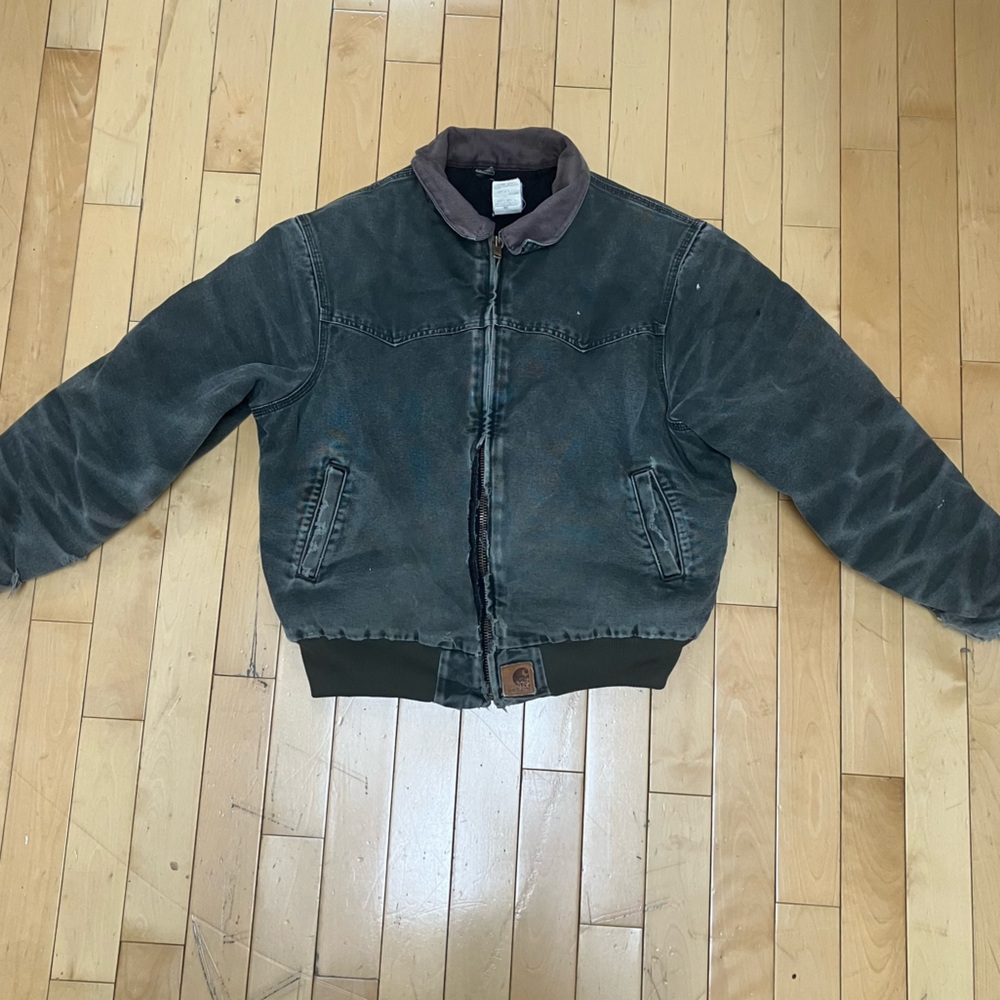 Vintage Carhartt Faded Green Insulated Bomber Workwear